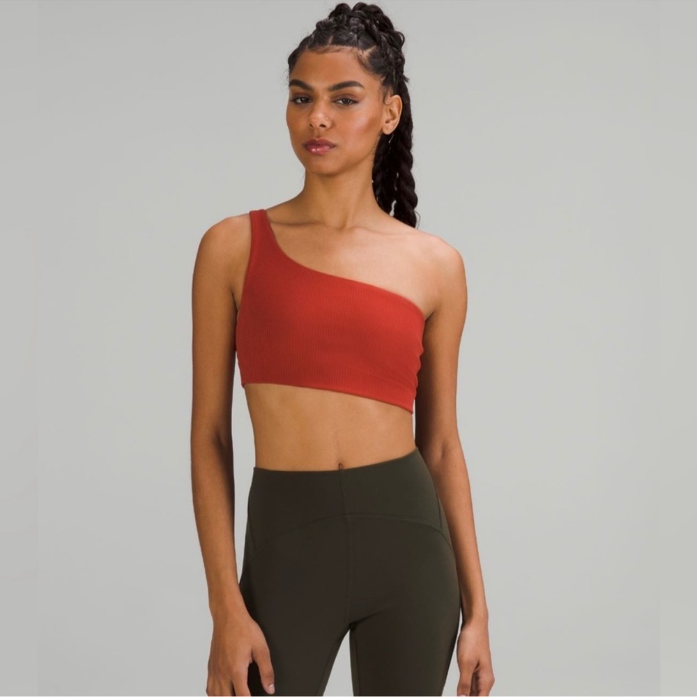 Lululemon Ribbed Nulu Asymmetrical Yoga Bra Light Support A/B Cup